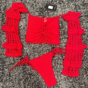 Red Two-Piece Set